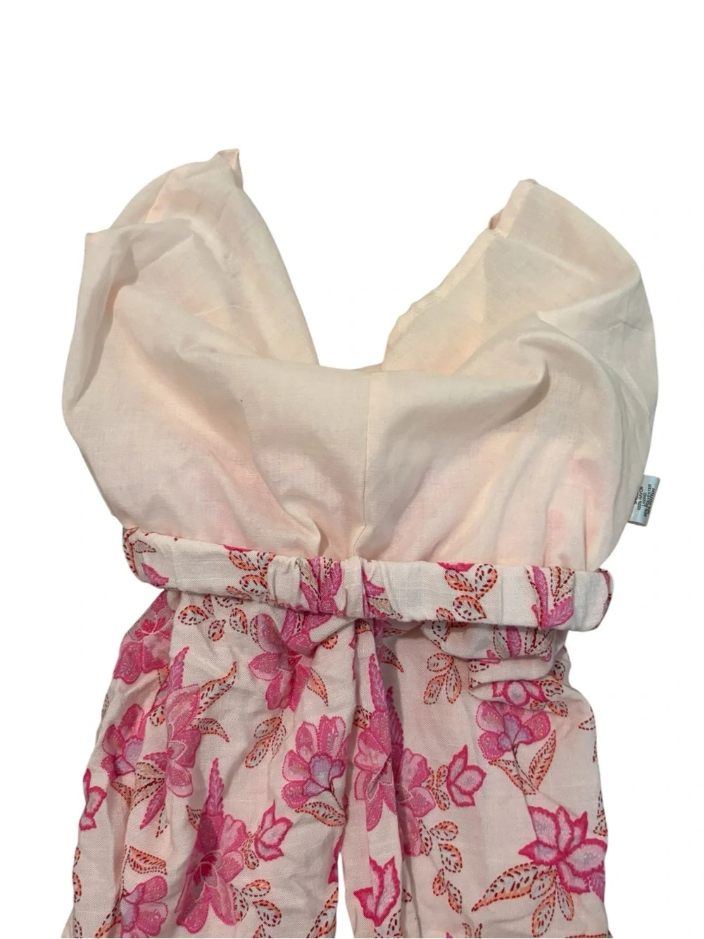 Girls floral pink sleeveless top and pants set